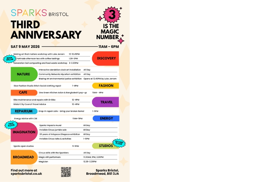 Sparks Bristol 3'rd Birthday programme